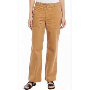 Weatherproof Vintage Tan Corduroy Wide Leg Pants Womens Size 10 Camel Stretch